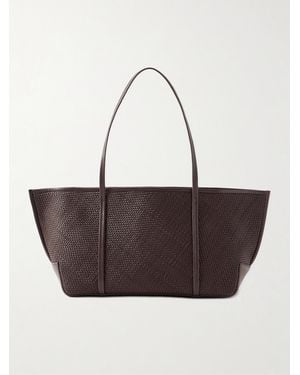 St. Agni Bateau Woven Leather Tote Bag - White