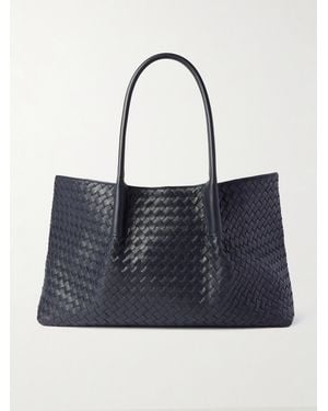 Bottega Veneta Pinacoteca Reversible Intrecciato Leather Tote - Blue