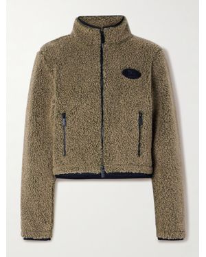 Burberry Appliquéd Fleece Jacket - Green