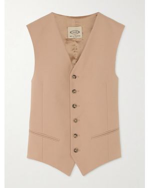 Tod's Stretch-Cotton Vest - Natural
