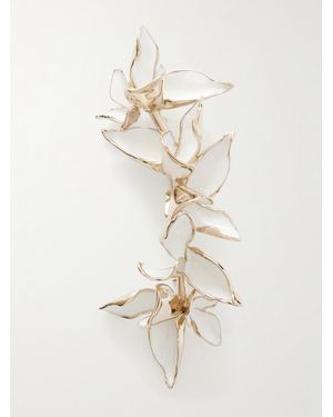 Erdem Flower-Tone And Enamel Brooch - Natural