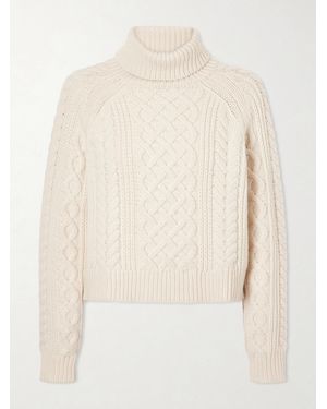 Nili Lotan Ezren Textured Lambswool Turtleneck Jumper - Natural