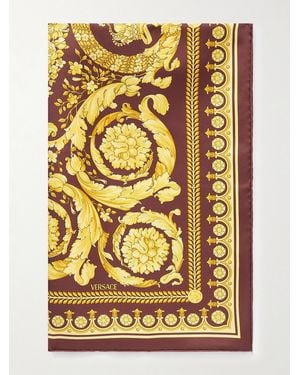 Versace Tuch Aus Bedrucktem Seiden-Twill - Mettallic