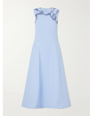 Rebecca Vallance Aylin Embellished Cady Midi Dress - Blue