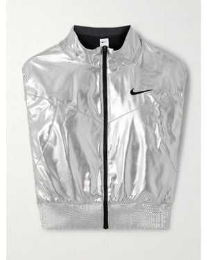 Nike Weste Aus-Ripstop Mit Stickerei - Grau