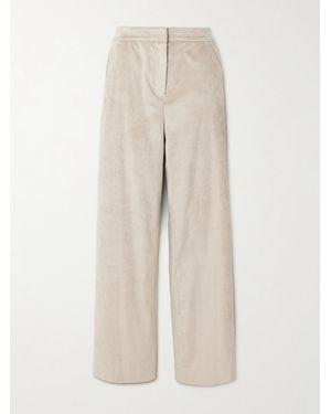 Veronica Beard Grigore Cotton-Blend Corduroy Wide-Leg Pants - Natural