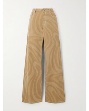 PUCCI Printed Cotton-Canvas Wide-Leg Trousers - Natural