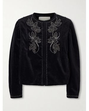 Isabel Marant Pietra Stud-Embellished Velvet Jacket - Black