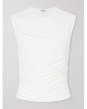 Agolde Theodore Ruched Jersey Tank - White
