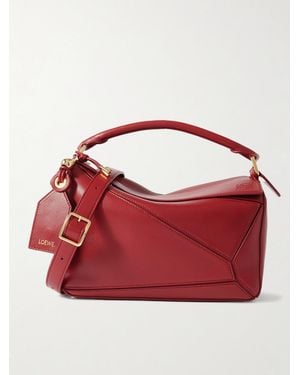 Loewe Featherlight Puzzle Small Textured-Leather Shoulder Bag