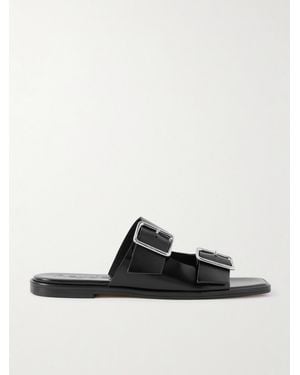 Aeyde Tonya Buckled Leather Sandals - Black