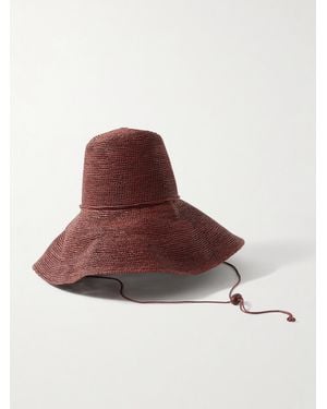 Johanna Ortiz Artesano Symbols Of Pride Straw Bucket Hat - Brown