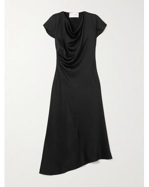 AZ FACTORY Lutz Huelle Dee Asymmetric Gathered Crepe Dress - Black