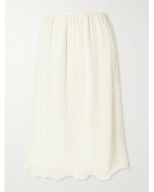 Posse Solene Chiffon Midi Skirt - Natural