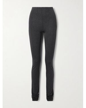 Norma Kamali Stretch-Jersey Leggings - Grey