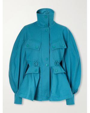 Zimmermann Luna Cotton-Drill Jacket - Blue