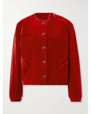 Blazé Milano Jealousy Cotton-Velvet Jacket - Red