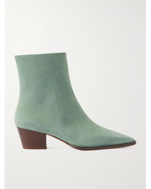 Manolo Blahnik Bottines En Nubuck Aliera 50 - Vert