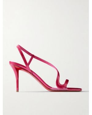 Christian Louboutin Rosa Z 80 Sandalen Aus Leder Mit Pvc-Besätzen - Pink
