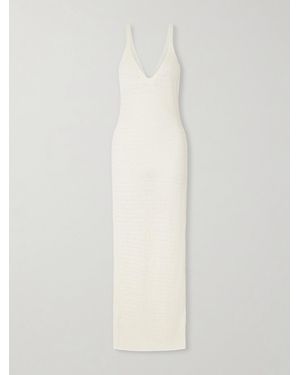 Balmain Crocheted Maxi Dress - White