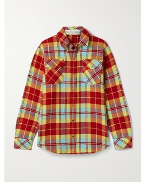 God's True Cashmere Checked Cashmere Shirt - Red