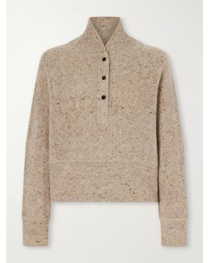 Co. Cropped Wool And Cashmere-Blend Turtleneck Jumper - Natural