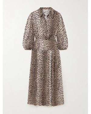 RIXO London Izzy Midi-Hemdblusenkleid Aus Crêpe De Chine Mit Antilopenmuster - Mehrfarbig