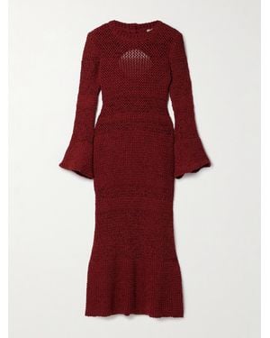 LIBEROWE Midikleid Aus Einer Biobaumwollmischung - Rot