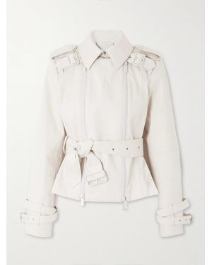 Burberry Belted Cotton-Canvas Jacket - Natural