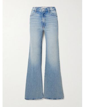 Mother The Hustler Roller Sneak High-Rise Flared Jeans - Blue