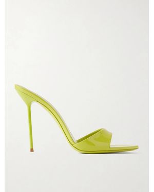 Paris Texas Lidia 105 Patent-Leather Mules - Yellow