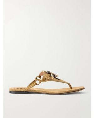 Isabel Marant Elato Suede Sandals - Metallic