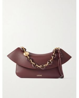 Loewe Ola Medium Embellished Leather Shoulder Bag - Brown