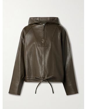 Co. Hoodie Aus Leder - Grün