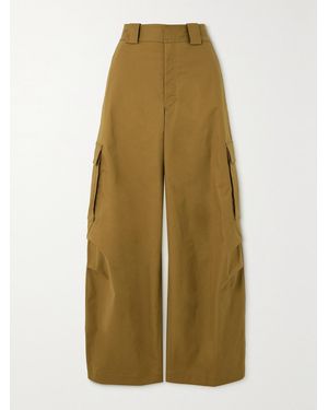 A.L.C. Brie Cotton-Blend Wide-Leg Cargo Trousers - Natural