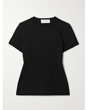 High Sport Nat Cotton-Blend Jacquard-Knit Top - Black