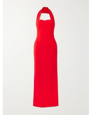 Solace London Illona Crepe Halterneck Gown - Red
