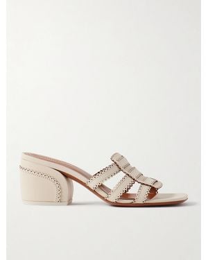 Zimmermann Goldie Leather Mules - Natural