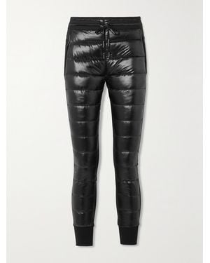 Holden Quilted Shell And Stretch-Jersey Down Tapered Trousers - Black