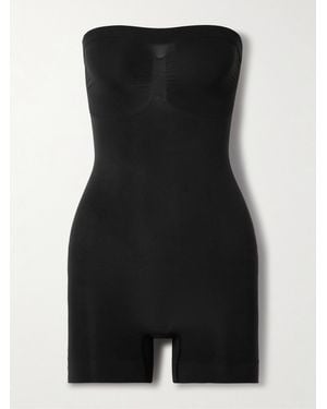 Skims Seamless Sculpt Strapless Shortie Bodysuit - Black
