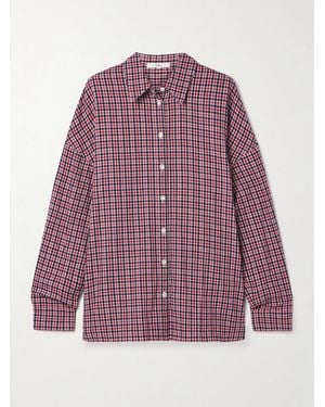 Tibi Checked Cotton-Flannel Shirt - Lila