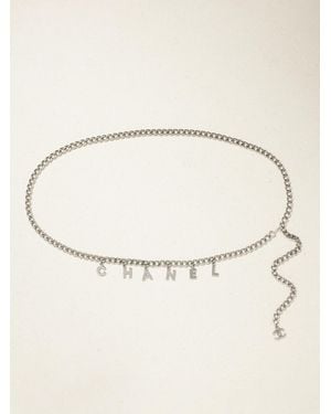 Susan Caplan Chanel 2011-Plated Chain Belt - Natural