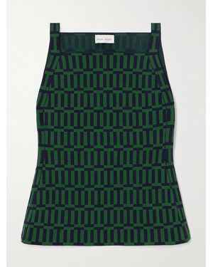 High Sport Asher Cotton-Blend Jacquard Tank - Green
