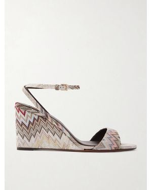 Missoni Julie Striped Woven Sandals - Natural