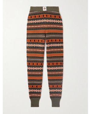 Bally Jacquard-Knit Wool Leggings - Orange
