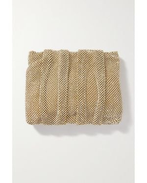 Loeffler Randall Ember Embellished Mesh Clutch - Natural