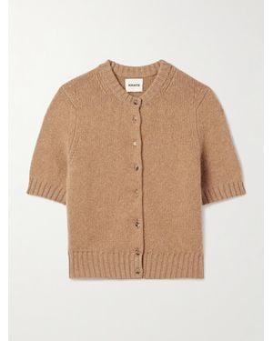 KHAITE Nora Verkürzter Cardigan Aus Einer Kaschmirmischung - Natur