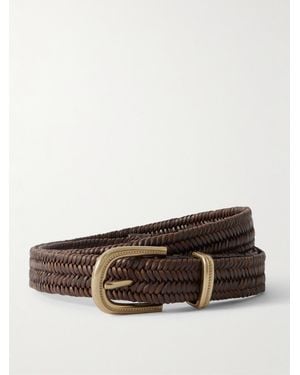 Brunello Cucinelli Gürtel Aus Geflochtenem Leder - Braun