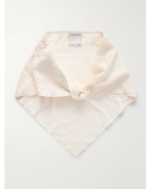 Calvin Klein Suede Scarf - Natural