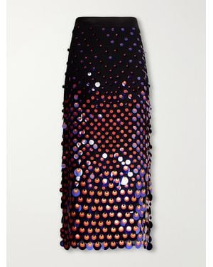Christopher John Rogers Sequin-Embellished Silk-Crepon Midi Skirt - Multicolour